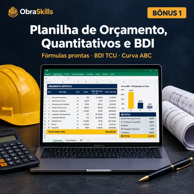 Bônus 1: Planilha de Orçamento, Quantitativos e BDI (TCU)